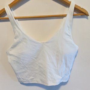 White crop tank top bralette